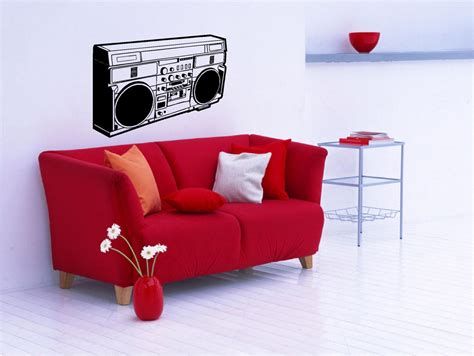 Retro Boombox / Ghetto Blaster - wall art decal sticker #GhettoBlaster ...