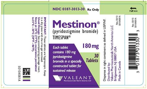 Mestinon - FDA prescribing information, side effects and uses