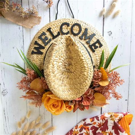 DIY Wicker Cowboy Hat Wreath - Single Girl's DIY