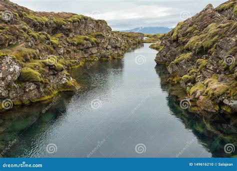 Silfra Fissure Famous And Popular Crack Between Tectonic Plates In ...