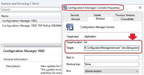 SCCM Console Tips Tools Hidden Workspace Debug View