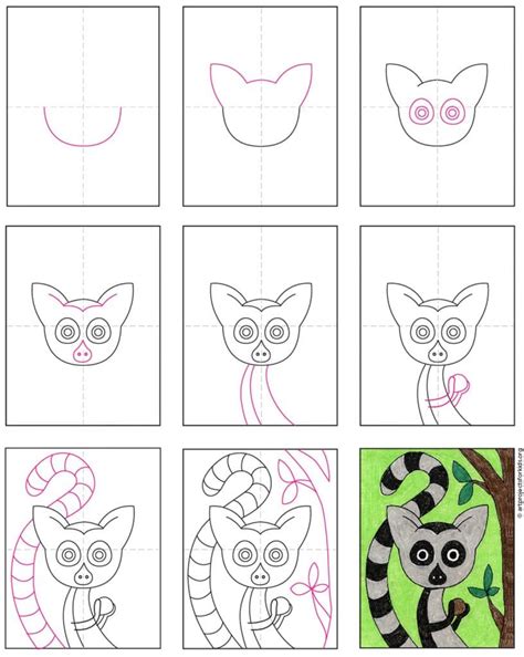 How to Draw a Lemur · Art Projects for Kids