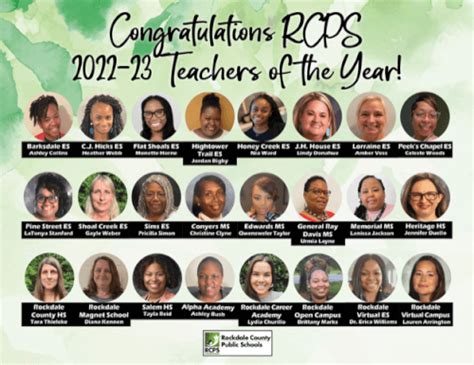 Rockdale County Public Schools celebrates 2022-2023 Teachers of the ...