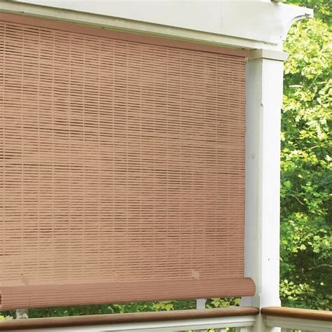 Radiance Cord Free 1/4 Inch Oval PVC Shade, Woodgrain, 36 Inches x 72 Inches Roll Up Blind, 36 ...