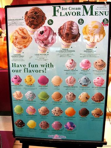 Baskin robbins flavors, Flavor ice, Ice cream menu