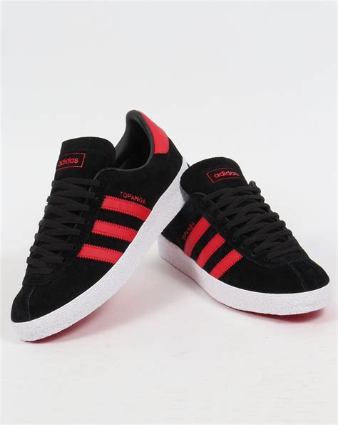 Adidas Topanga Trainers Black/Red,originals,mens,shoes,sneakers