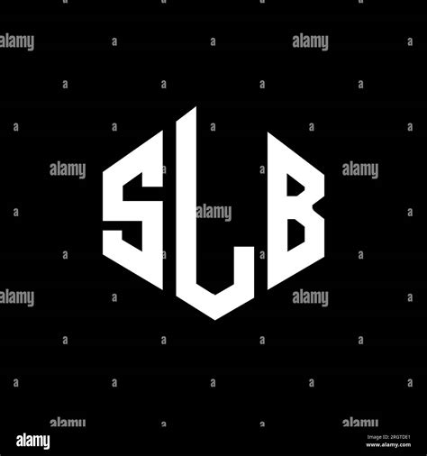 SLB letter logo design with polygon shape. SLB polygon and cube shape logo design. SLB hexagon ...