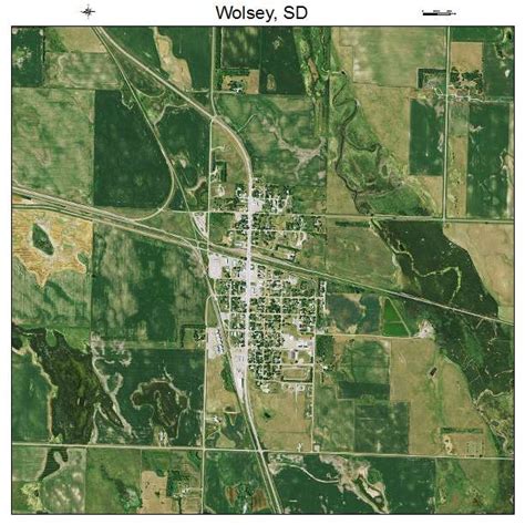 Aerial Photography Map of Wolsey, SD South Dakota