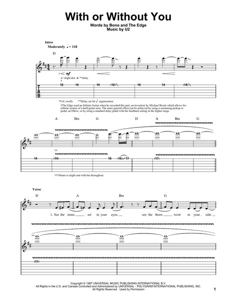 With Or Without You by U2 - Guitar Tab Play-Along - Guitar Instructor