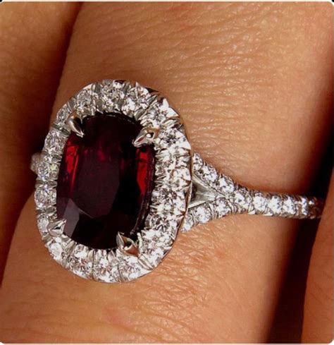 Untreated Platinum Ruby ring | Etsy