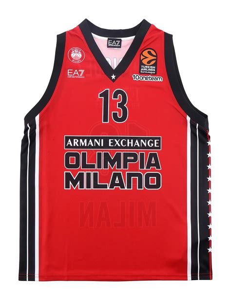 Maglia Euroleague Home Olimpia Milano 2021-2022