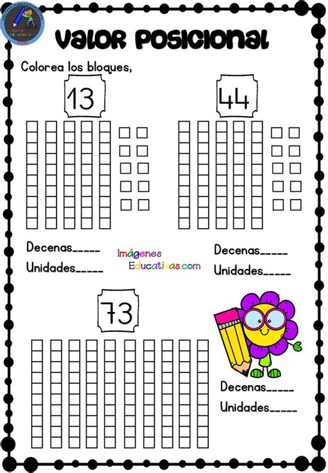 Fichas para trabajar el valor posicional (20) - Imagenes Educativas