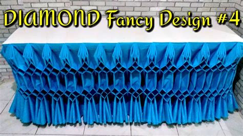 DIAMOND Fancy Design #4 Tutorial Table Skirting|Diamond design - YouTube