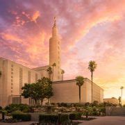 Los Angeles Temple Sunset - LDS Temple Pictures