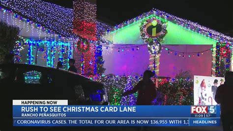 Christmas Card Lane Draws Crowds On Christmas Eve - YouTube