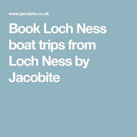 Book Loch Ness boat trips from Loch Ness by Jacobite | Scotland vacation, Boat trips, Trip