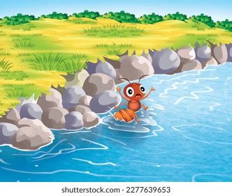 Moral Story Ant Dove Ant Save Stock Illustration 2277639645 | Shutterstock