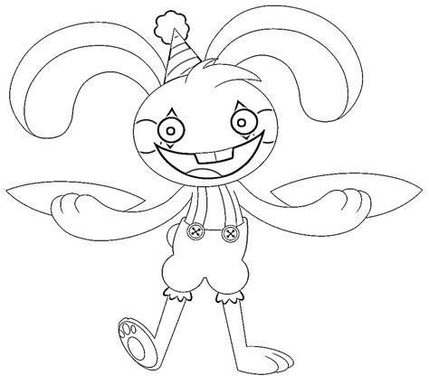 Scary Bunzo Bunny Coloring Page - Free Printable Coloring Pages for Kids