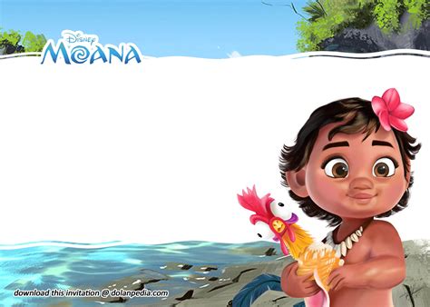 Moana Birthday Invitation Template Free