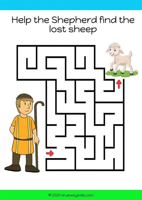 The Parable of Lost Sheep Maze. Free printable worksheet | Parábolas de jesús, Manualidades de ...