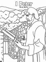 1 Peter Books Of The Bible Coloring Kids Activity  sketch template