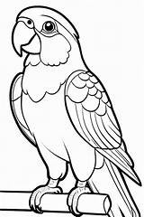 10 Parrot Coloring Pages For Kids  ShadeMaze sketch template