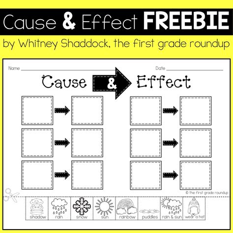 Cause Effect Cut Paste Worksheets Grade