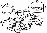 Kitchen Utensils Coloring Pages  Home sketch template