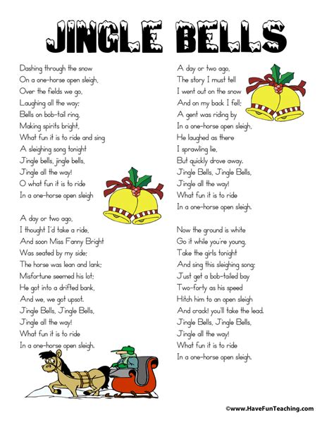 Jingle Bells Lyrics | Have Fun Teaching