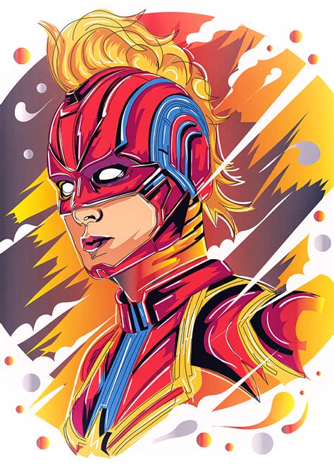 Captain Marvel Fan Art | Poster By Roxycolor