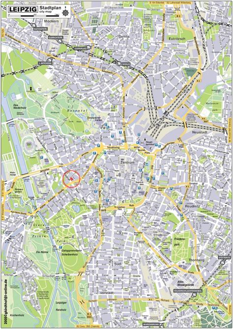 Leipzig street map - Ontheworldmap.com