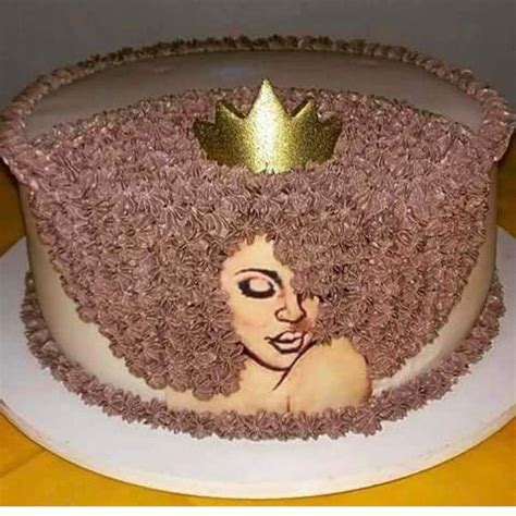 Black Queen Afro Cake | Queens birthday cake, 40th birthday cakes, Cake