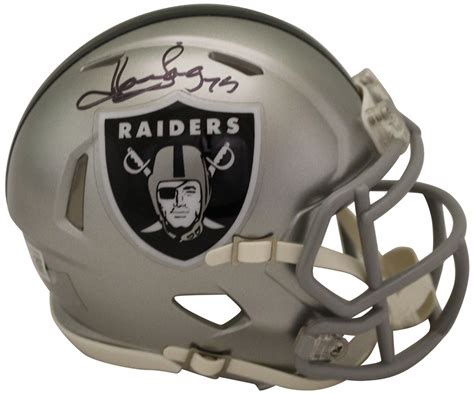 Howie Long Autographed/Signed Raiders Flash Mini Helmet Beckett ...