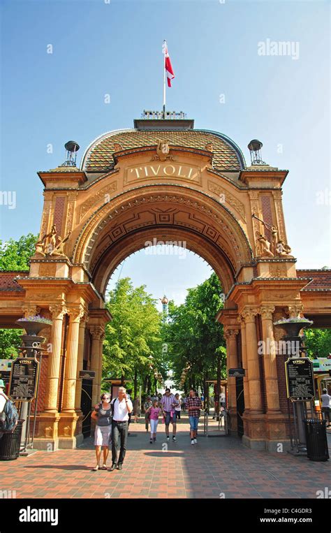 Main entrance to Tivoli Gardens, Copenhagen (Kobenhavn), Kingdom of ...