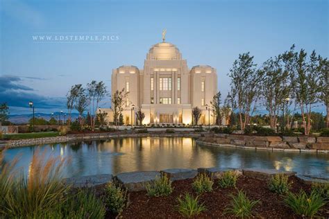 Meridian Temple Evening Reflection - LDS Temple Pictures | Lds temple ...