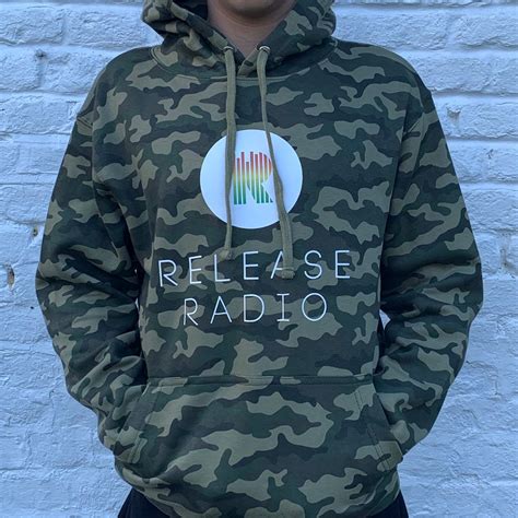 Green Camo White Hoodie - Release Radio