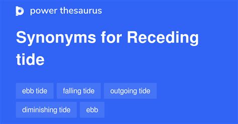 Receding Tide synonyms - 25 Words and Phrases for Receding Tide