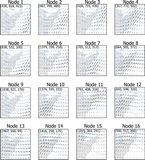 Integrated vapor transport (IVT; black arrows) for each of the sixteen... | Download Scientific ...