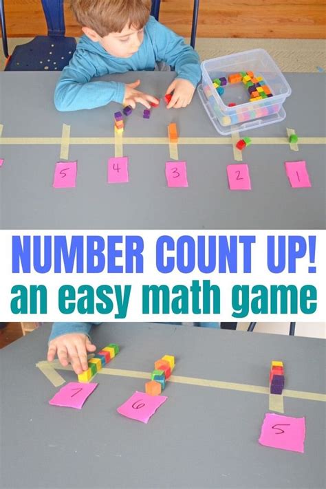 Block Count Up - a Hands-on Counting Activity | Easy math games, Math activities preschool ...