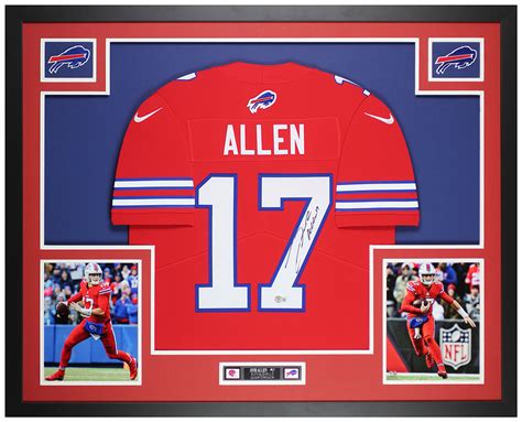 Framed Autographed Jerseys - Framed Football Jerseys - Josh Allen ...