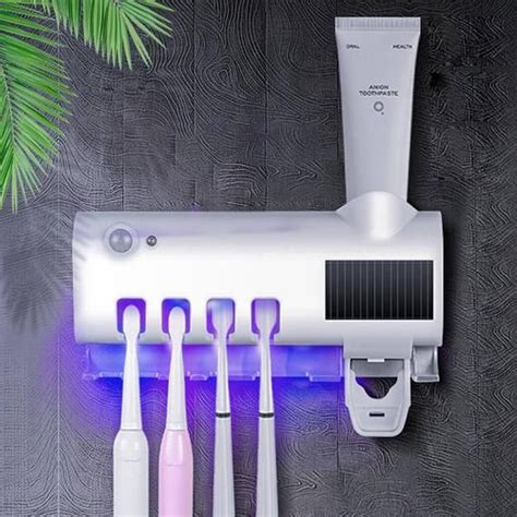 Anti-bacterial UV Light Toothbrush Sanitizer Holder | Brushing teeth ...