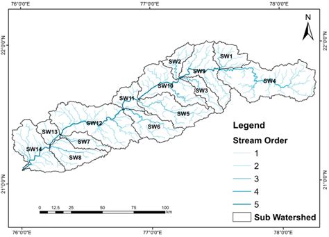 Drainage map of Upper Tapi River Sub-basin | Download Scientific Diagram