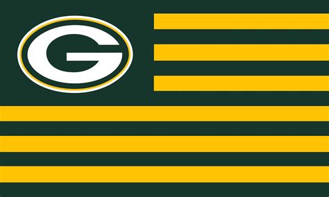 Green Bay Packers Flags 3X5FT 150X90CM 100% Polyester,Canvas Head with ...