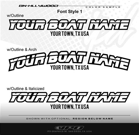 Lettering for Boats, Custom Boat Name Decals (Hollywood Style) - IPD ...