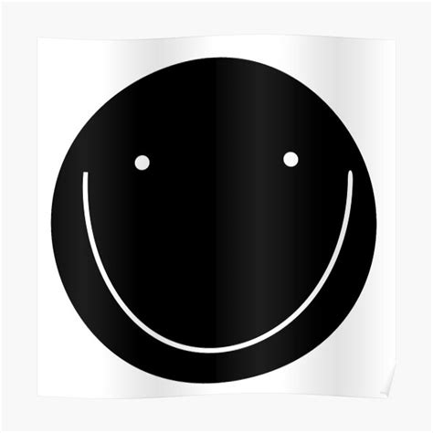 "BLACK SMILE EMOJI" Poster for Sale by vazqpete | Redbubble