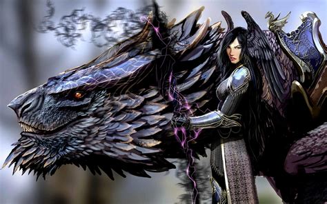 Amazing Dark Angel And Black Dragon Anime HD Wallpaper Picture Image ...