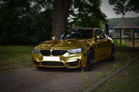 BMW M4 Chrome Gold Wrap Reforma Front - Reforma UK