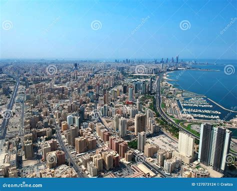 Urban Landscape of Coastal Salmiya City Kuwait Aerial View Editorial ...