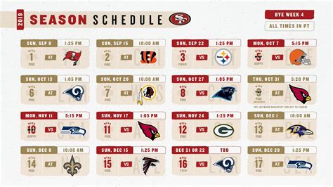 49ers 2023 2024 Schedule Printable