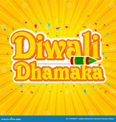 Sticker, Tag or Label Design for Diwali Dhamaka. Stock Illustration - Illustration of bumper ...